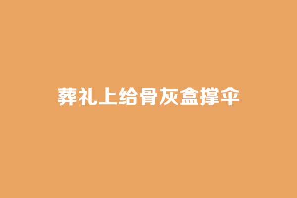 葬礼上给骨灰盒撑伞 葬礼上给骨灰盒撑伞